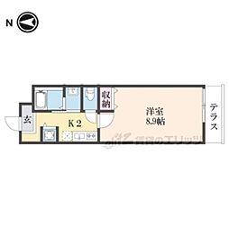 MAISON DOUCE浜大津 1階1Kの間取り