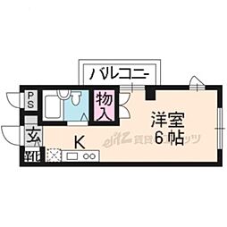 JR東海道・山陽本線 瀬田駅 徒歩23分の賃貸マンション 2階ワンルームの間取り