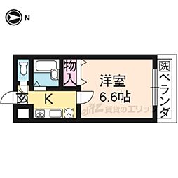 メゾン・オンディーヌ 1階1Kの間取り