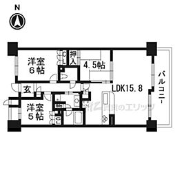 ジ・アーバネックス京都二条 3階3LDKの間取り