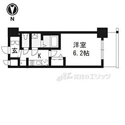 プレサンスTHE KYOTO粋都 1階1Kの間取り