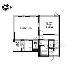 和光苑 3階1LDKの間取り