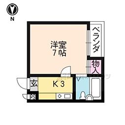 マンションＴＡＴＳＵＭＩＹＡ 1階1Kの間取り