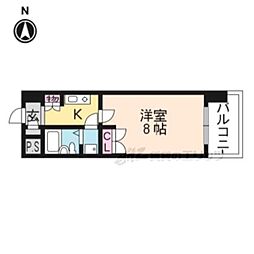 デイスターアベニュー 1Kの間取図画像