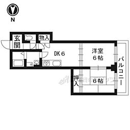 ソシオ東亜 2DKの間取図画像