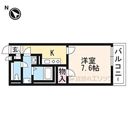 ボービラージュドゥ 1Kの間取図画像