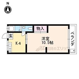 三幸マンション 1DKの間取図画像