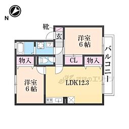 ファミールセタ 2LDKの間取図画像