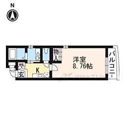 フォーブル高倉 1Kの間取図画像