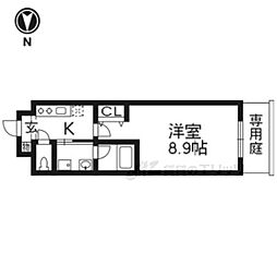 ソフィアブリュー御所南 1Kの間取図画像