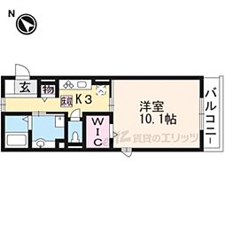 ガーディアンシャトー1 1Kの間取図画像