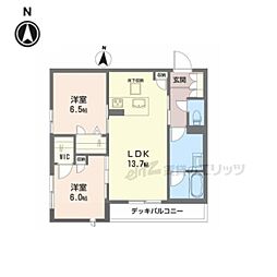 シャーメゾン鏡山 2LDKの間取図画像