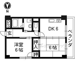 ジョグコート 2DKの間取図画像