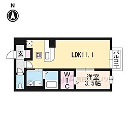 アコード勧修 1LDKの間取図画像