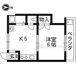 光マンション 1DKの間取図画像