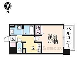 カスタリア京都西大路 1Kの間取図画像