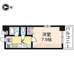 ベルコート'96 1Kの間取図画像