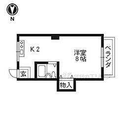 メゾン・ド・古城 1Kの間取図画像