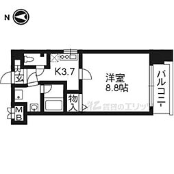 プラネシア星の子京都御所 1Kの間取図画像