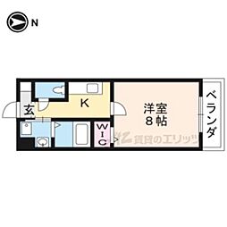 サクシード伏見駅南 1Kの間取図画像