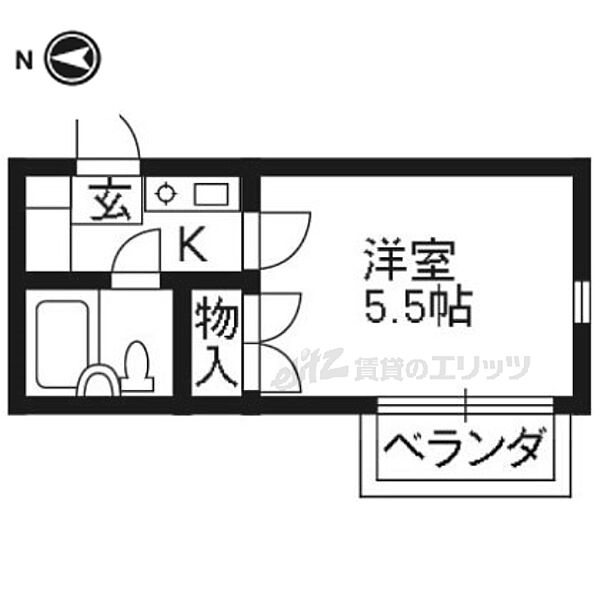 京都府京都市山科区大宅辻脇町(賃貸マンション1K・1階・16.80㎡)の写真 その2