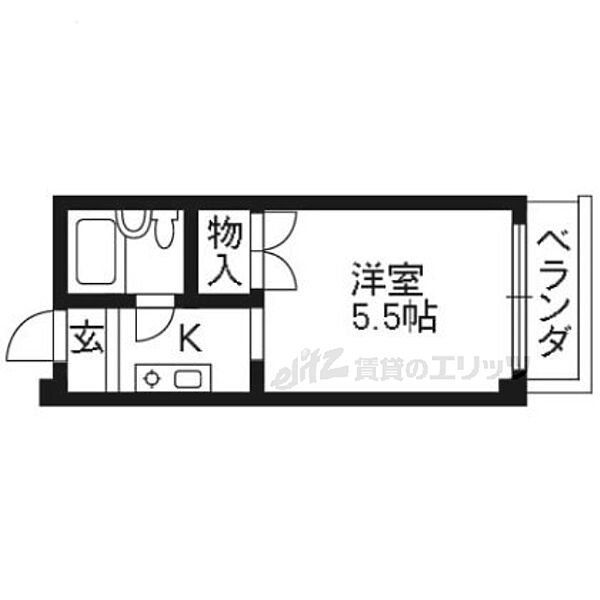 カサブランカ3 102｜京都府京都市山科区東野南井ノ上町(賃貸マンション1K・1階・16.00㎡)の写真 その2