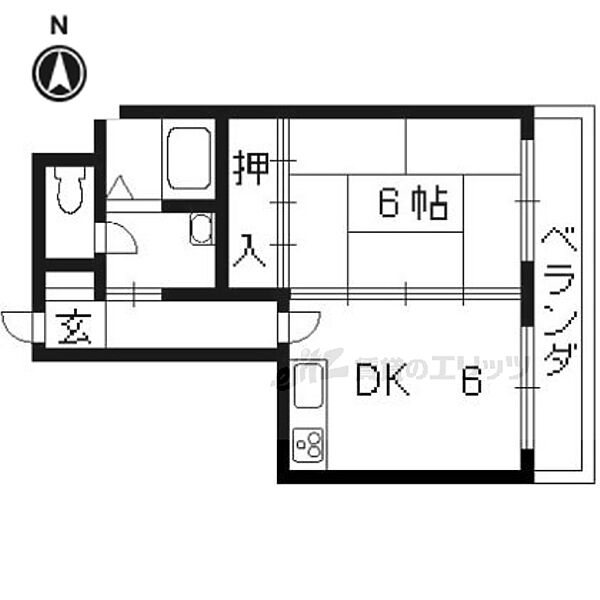 京都府京都市西京区下津林芝ノ宮町(賃貸マンション1DK・4階・35.00㎡)の写真 その2