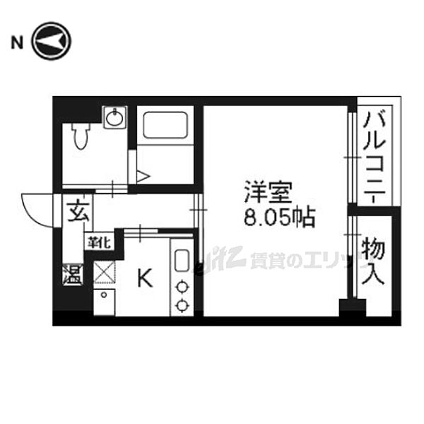 Ｋｅｉｚ　Ｆｉｖｅ 304｜京都府京都市右京区西院南高田町(賃貸マンション1K・3階・29.00㎡)の写真 その2