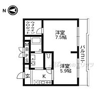 京都府京都市山科区大宅神納町（賃貸マンション2K・5階・38.50㎡） その1