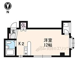 グレイスメゾンＯＺ 3階ワンルームの間取り