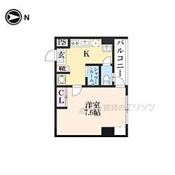 Ｊ’ｆｏｒｔ祇園四条 2階1Kの間取り