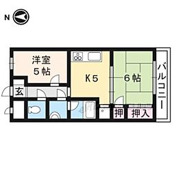 ポインセチア 2DKの間取図画像