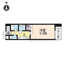 メゾン・ヴィーナス 7階1Kの間取り