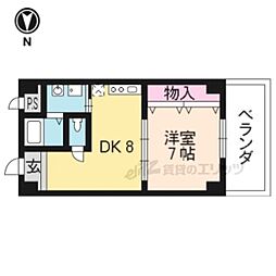 深草324 2階1DKの間取り