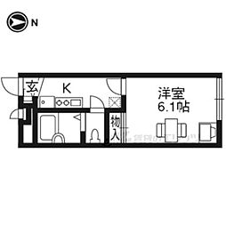 レオパレスセゾン京都駅北 209 2階1Kの間取り