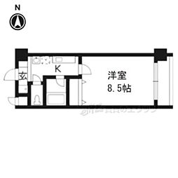 カスタリア京都西七条 2階1Kの間取り