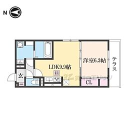 レオパレス伏見 1LDKの間取図画像