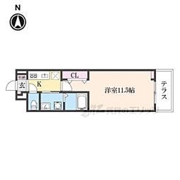 たばさはうすII 1Kの間取図画像