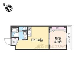 ソフィア墨染駅前 1DKの間取図画像