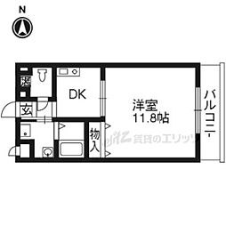 パレスコート 1DKの間取図画像