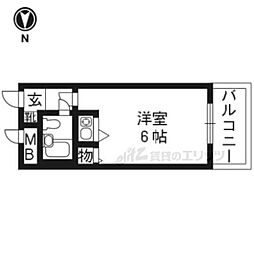 スペリオン伏見 ワンルームの間取図画像