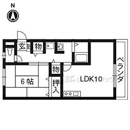 レグルスコート 1LDKの間取図画像