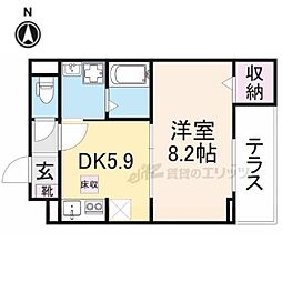 エアリーガーデン 1DKの間取図画像