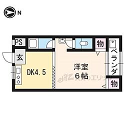 31stメイフラワー ワンルームの間取図画像