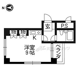 正美堂ビル ワンルームの間取図画像