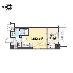 CREST TAPP 京都西京極dex 1LDKの間取図画像