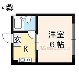 シティハウス両替町 ワンルームの間取図画像