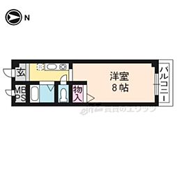 メゾン・ドパーク 1Kの間取図画像