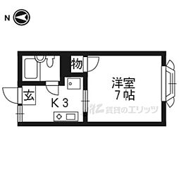 コーポ・ルミネ 1Kの間取図画像