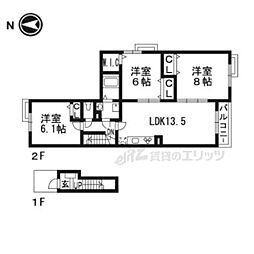 ルミエール車塚 3LDKの間取図画像